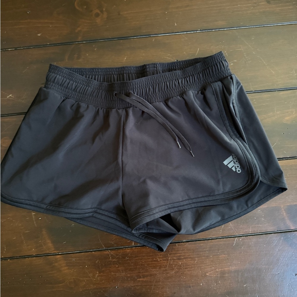 Adidas Black Sweat wicking Lined Athletic Shorts with Elastic Waistband